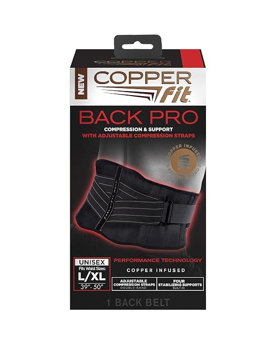 Copper Fit Pro Back Support, Large/X-Large, Unisex Waist Size 39”-50” - Image 5