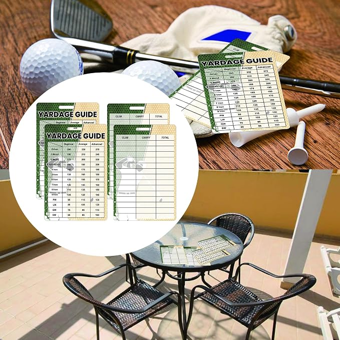 2pcs Golfers Quick Reference Distance Card Golf Club Range Estimation Cheat - Image 7