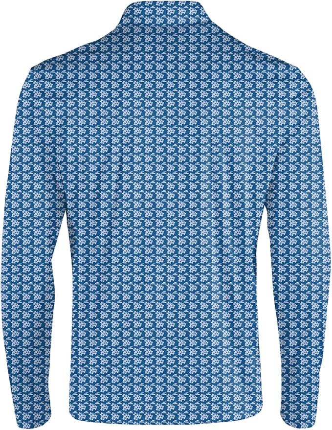 Men's Long Sleeve Golf Shirt Quick Dry 3 Button Work Fishing Outdoor Casual - Image 4