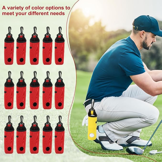 uxcell Golf Ball Carry Bag, Waist-Mounted Storage Bag Neoprene Golf Tee Holder - Image 7