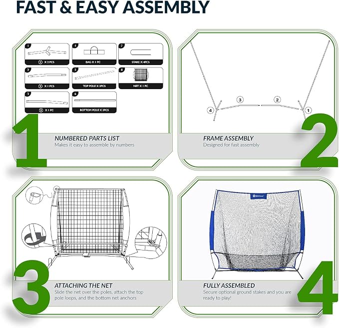 Golf Practice Hitting Net, Indoor Garage or Outdoor Backyard Driving Heavy Duty - Image 7