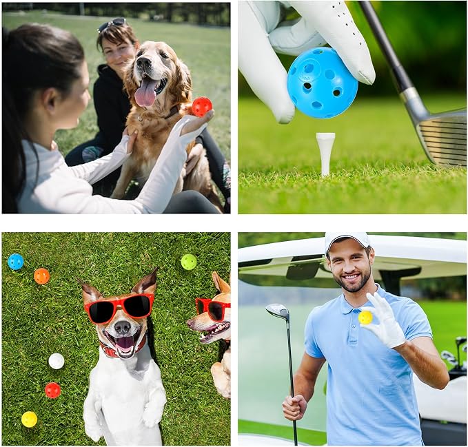 Tradder 120 Pcs 42mm Practice Golf Balls Hollow Sports Golf Training Balls - Image 7