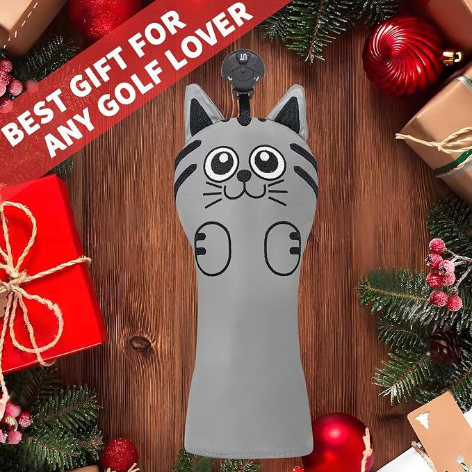 Golf Kitty Head Cover Golf Club White Leather Headcovers 1pc/4pcs Set Fits - Image 7