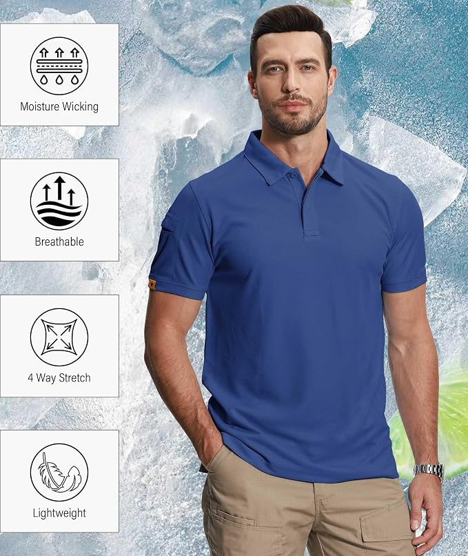 ZITY 5 Pack Mens Polo Shirt Short Sleeve Sports Golf Tennis T-Shirt - Image 5