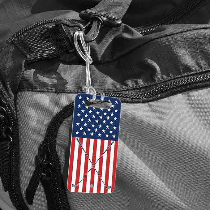 ChalkTalkSPORTS Golf Luggage & Bag Tag | USA Golfer | Custom Info on Back | - Image 5