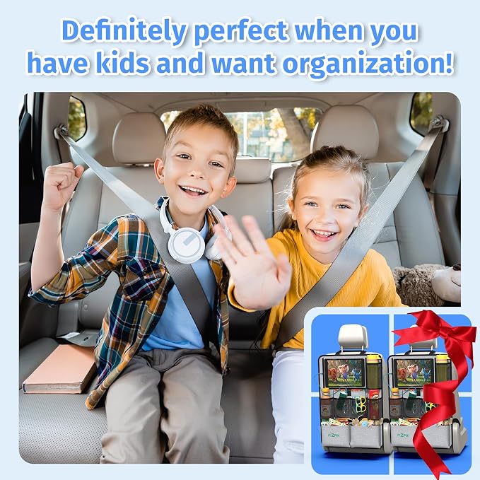 Car Backseat Organizer with Tablet Holder, 11 Storage Pockets with Foldable - Image 7