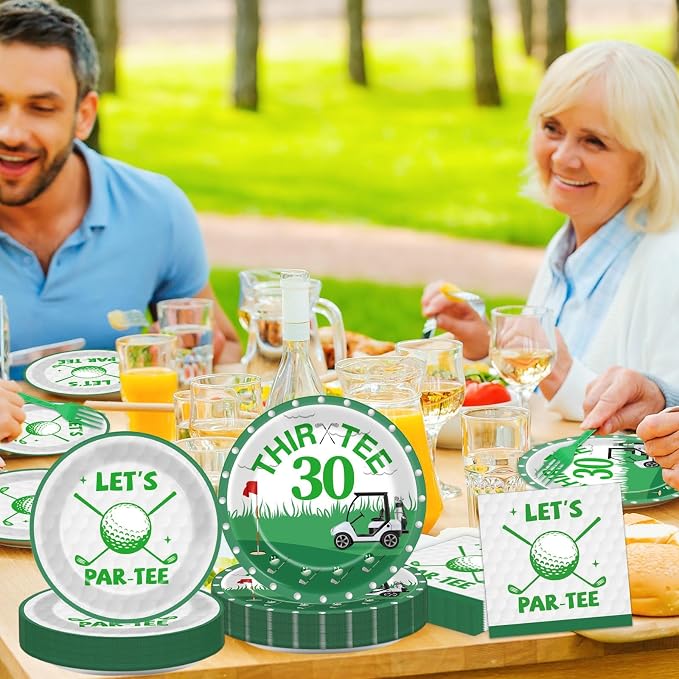 96 Pcs Golf 30th Birthday Party Decorations Golf Theme Tableware Set Golf - Image 7