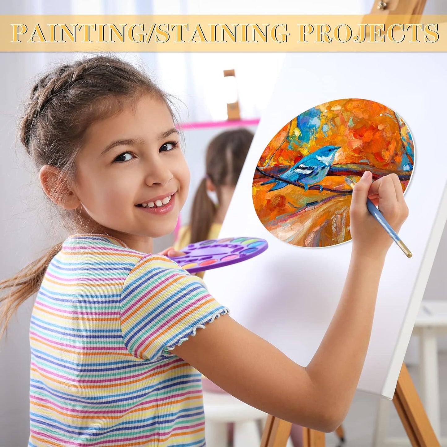 12 Inch Wood Circles for Crafts, 5Pcs Unfinished Wood Rounds for Cricut Projects, Burning, Painting, Door Hanger, DIY Wooden Crafts Holiday Christmas Thanksgiving Day Home Decor(5PCS)