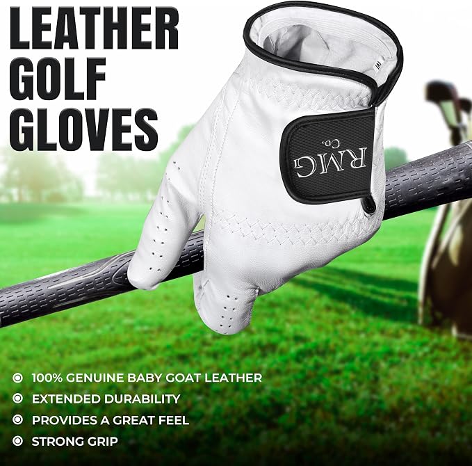 Premium Leather Classic White Golf Glove - Image 5