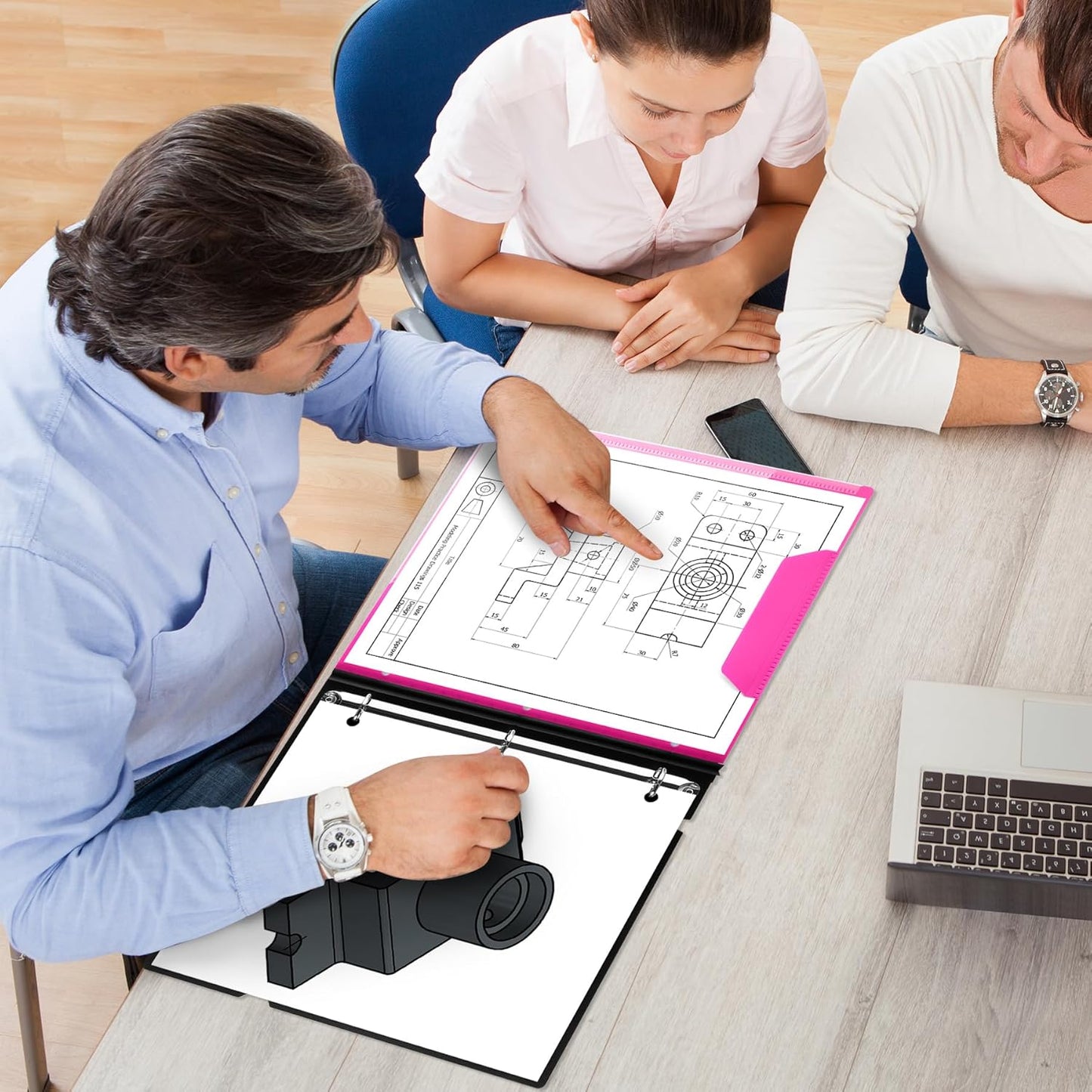 1 Inch Telescoping 3 Ring Binder-4PCS, Flexible Binder with Customized Front Cover, Holds 225 Sheets, School Office Supplies, 4 Colors