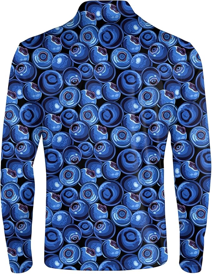 Men's Long Sleeve Golf Shirt Quick Dry 3 Button Work Fishing Outdoor Casual - Image 4