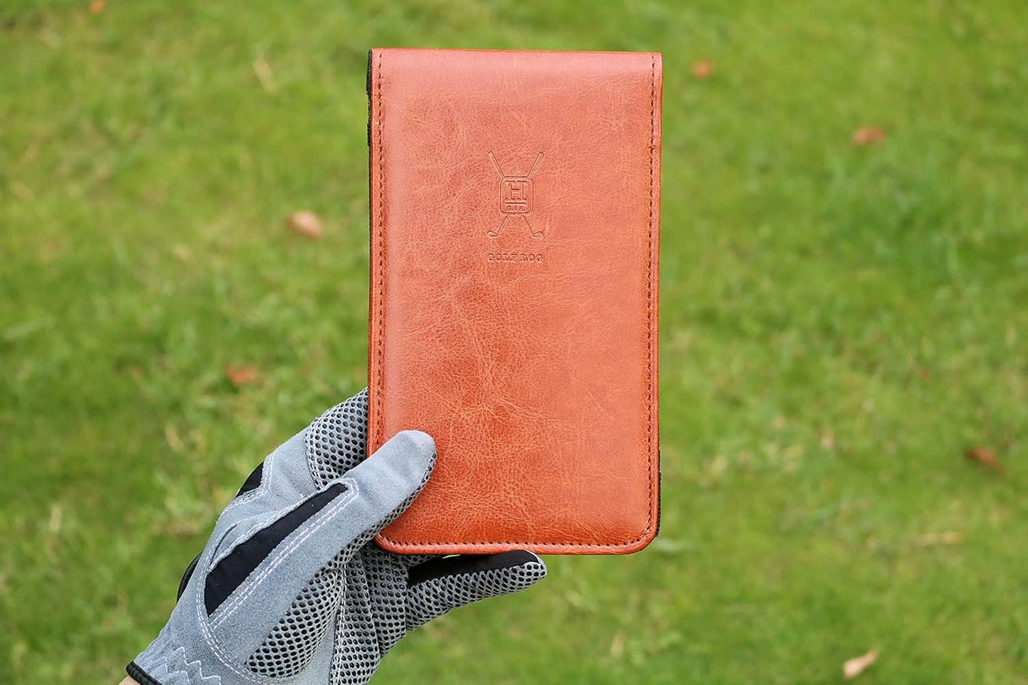 Handy Picks Leather Golf Scorecard Holder | Yardage Book Cover | Scorecard n Pencil Included