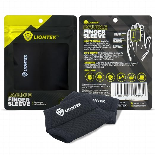 LIONTEK Double Flow Finger Sleeve V3 Pair — Joint Support & Compression - Image 9
