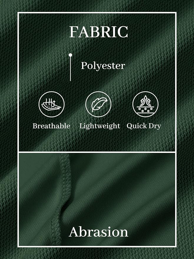 TACVASEN Mens Polo Shirts Short Sleeve Dry Fit Performance Breathable Golf Shirt - Image 6