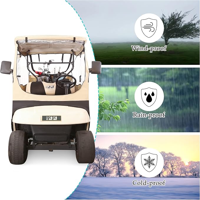 10L0L Golf Cart 2 Passenger Enclosure - Image 9