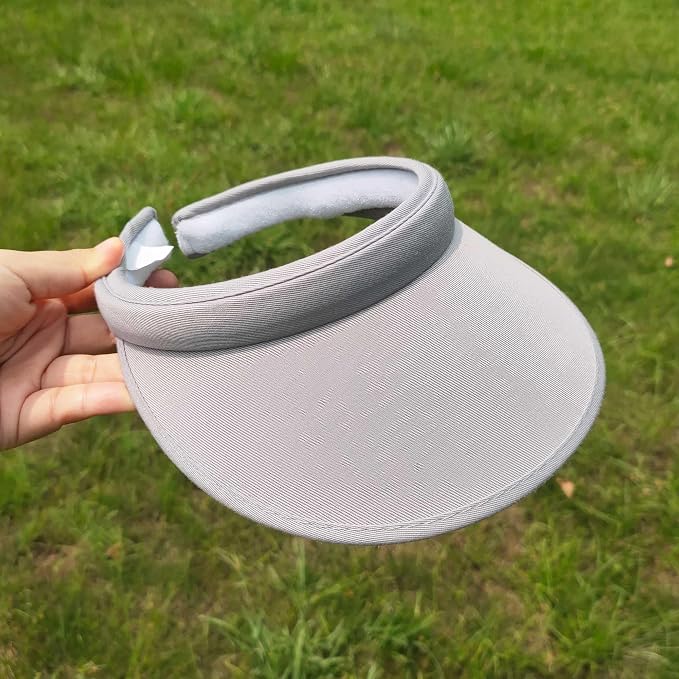 2 Pack Sun Visor Hats Women Men Clip On Wide Brim Visors Hat Outdoor Sports - Image 4