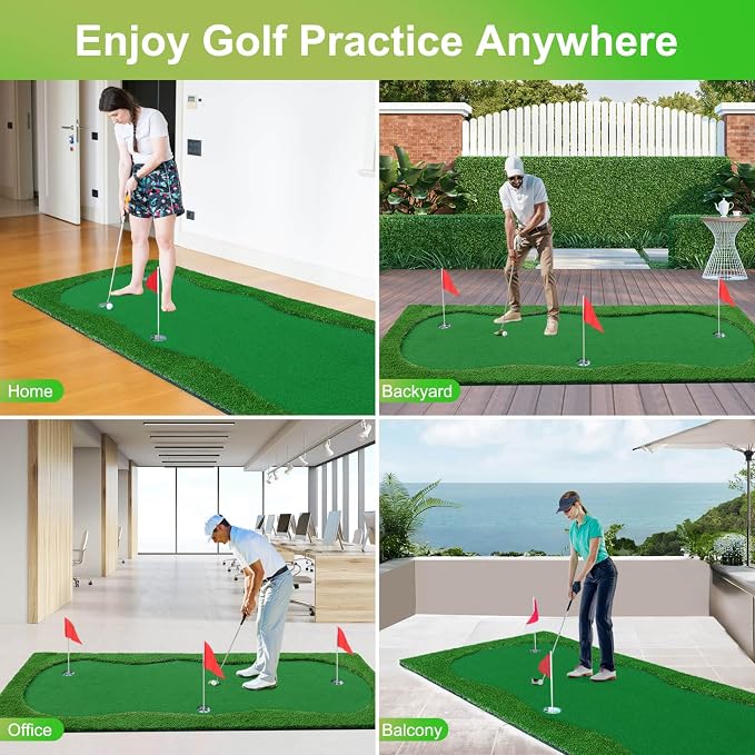 Golf Putting Green, Large Golf Putting Mat - Image 7