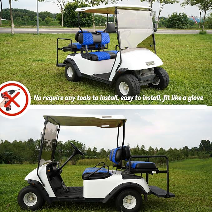 Golf Cart Front and Rear Seat Covers Waterproof and Sun Resistant Marine Grade - Image 7