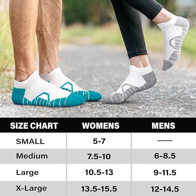 Hylaea Athletic Running Socks Cushion Padded Moisture Wicking Low Cut - Image 6