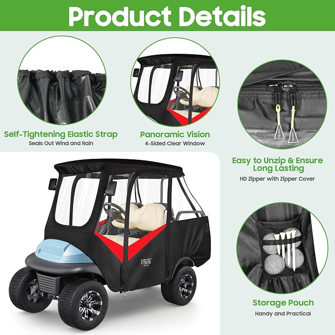 10L0L Golf Cart 4 Passenger Enclosure - Image 9