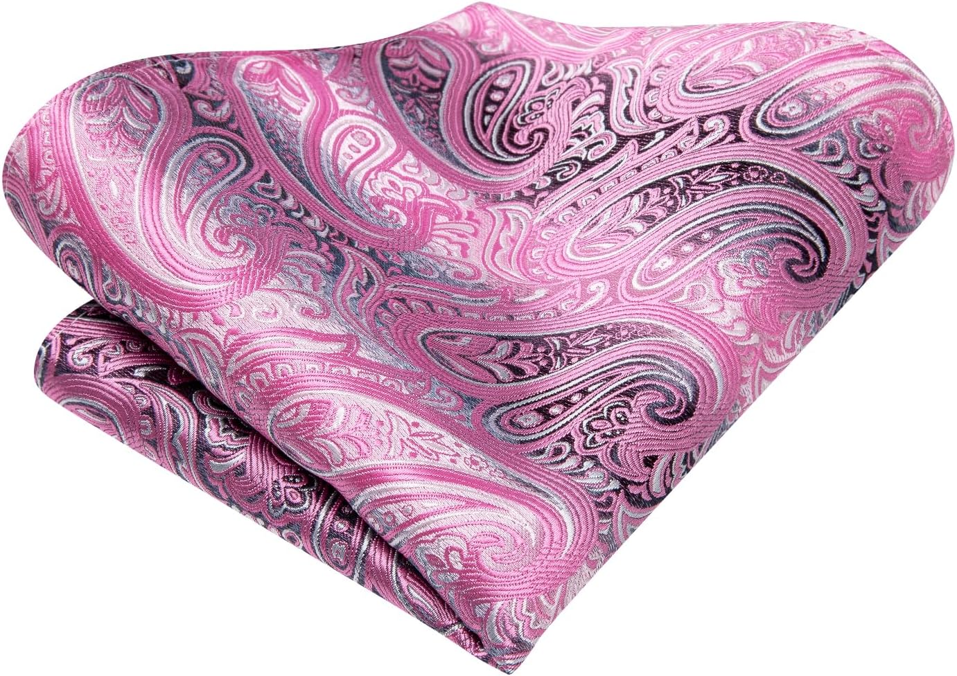 Hi-Tie Men 63inches Tie Set Extra Long Necktie Paisley Tie Pocket Suqare Cufflinks Big and Tall Men Tie