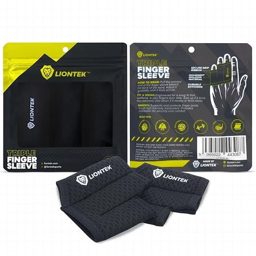 LIONTEK Triple Flow Finger Sleeve V3 Pair — Joint Support & Compression - Image 9