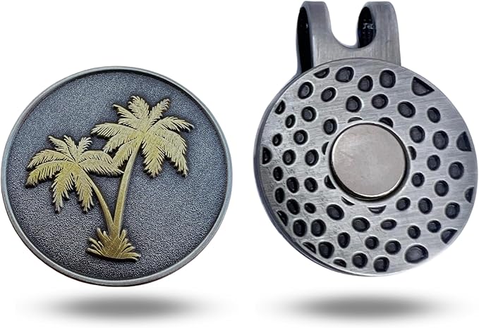 Full Metal Markers Palm Tree Unique Magnetic Metal Golf Ball Marker Accessory - Image 3