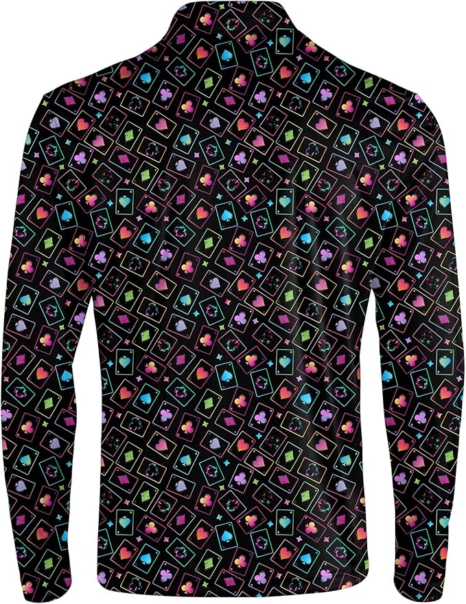 Men's Long Sleeve Golf Shirt Quick Dry 3 Button Work Fishing Outdoor Casual - Image 4