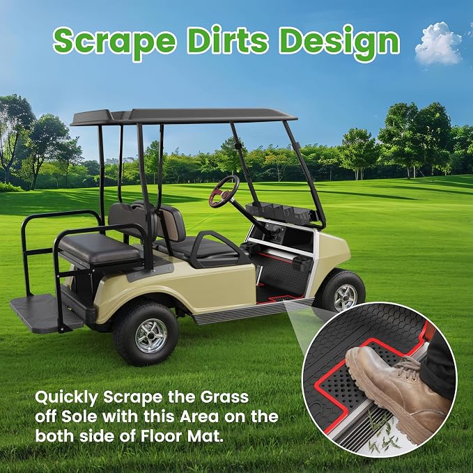 Club Car DS Floor Mat Full Coverage Liner Mats Replacement Non-Slip Heavy-Duty - Image 7