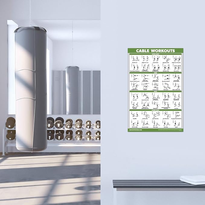 QUICKFIT Workout Poster Cable Machine, an Exercise Chart - Image 5