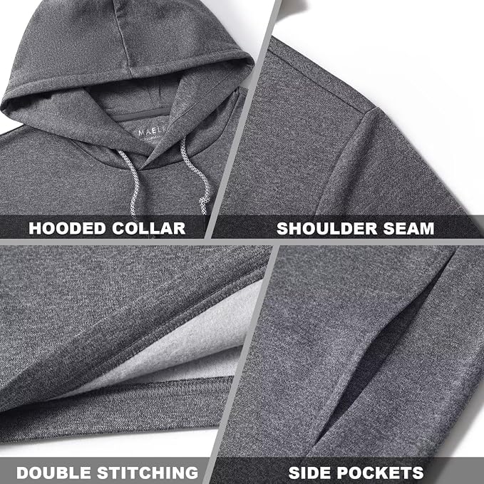 Hoodies for Men Golf Fleece Hooded Sweatshirts Dry Fit Athletic Lightweight - Image 5