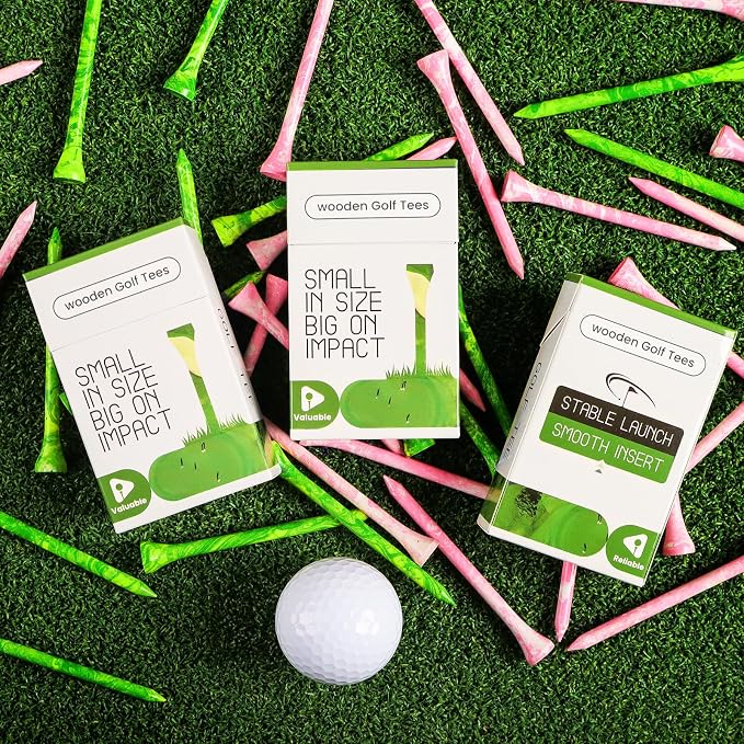 Amy Sport Colorful Golf Tees Wooden 3 1/4 2 3/4 Inch Value 18/72/180 Pack - Image 7