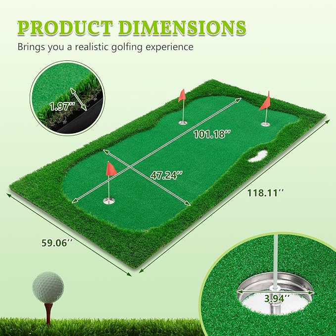 Golf Putting Green Mat Professional Practice Mat - Image 7