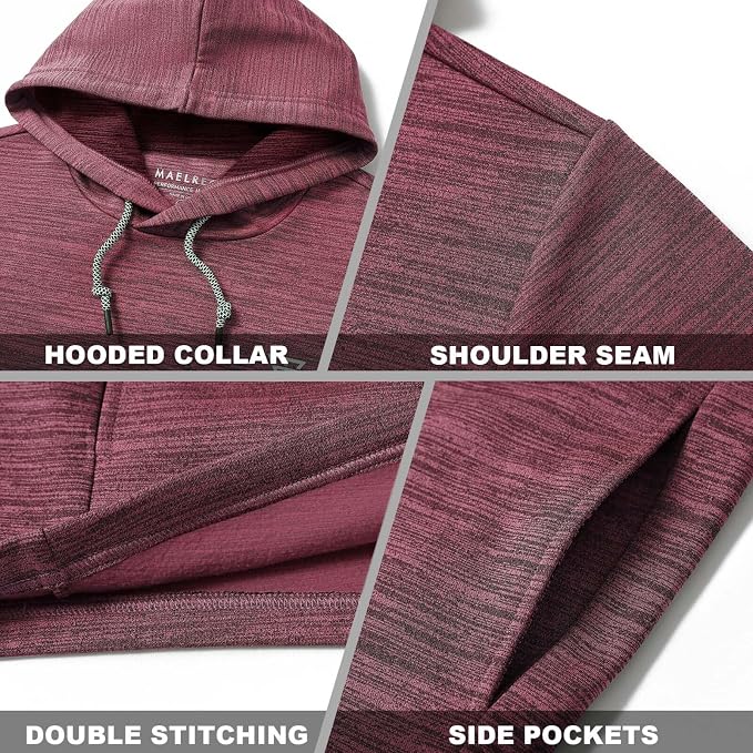Hoodies for Men Golf Fleece Hooded Sweatshirts Dry Fit Athletic Lightweight - Image 5