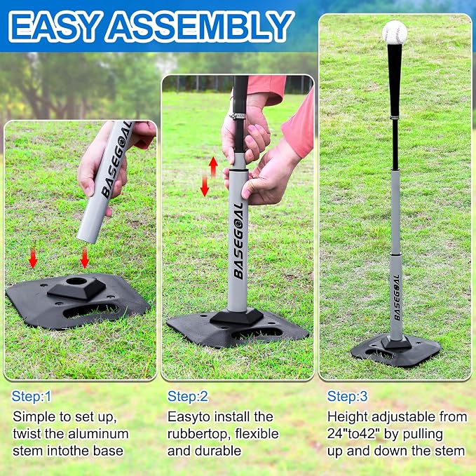 Baseball & Softball Batting Tee, Portable Hitting Tee, - Image 8