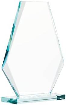6" Jade Pyramid Crystal Award - Image 3