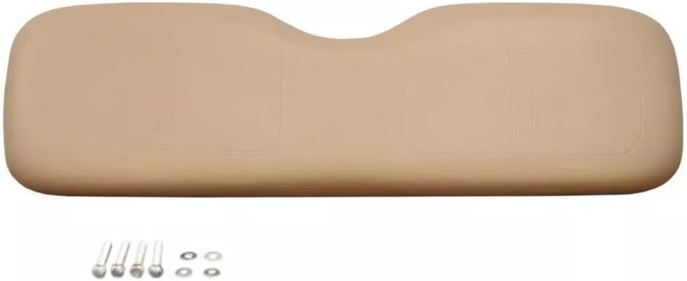 Huskey Parts Company Golf Cart Seat Cushion for Front Seat Lean Back, Tan Color for EZGO Medalist, TXT 1994 to 2013, Golf Cart Front Seat Replacement with Mounting Hardware