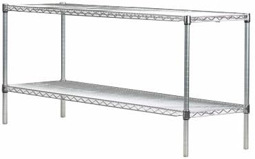 Omega Shelving Storage | 2 Tier Starter Shelving Unit 24" Deep x 72" Wide x 36" by OmegaProductsCorporation