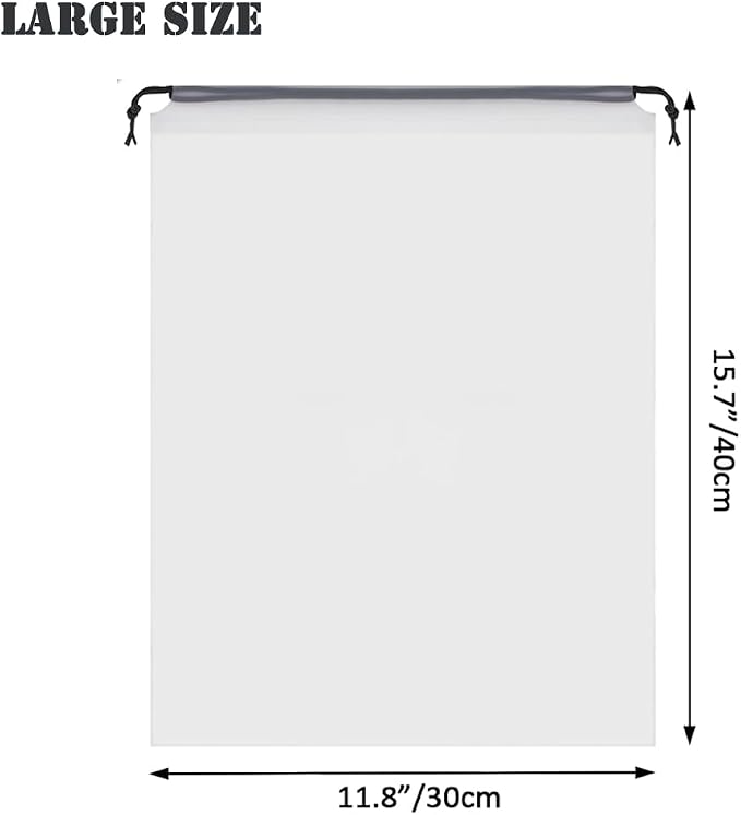 12pcs Transparent Shoe Bags for Travel 11.8in X 15.7in Protable Clear shoe bags - Image 2