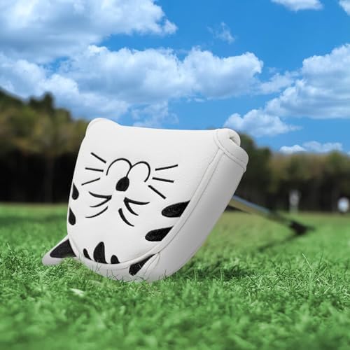 Golf Kitty Head Cover Golf Club White Leather Headcovers 1pc/4pcs Set Fits - Image 8