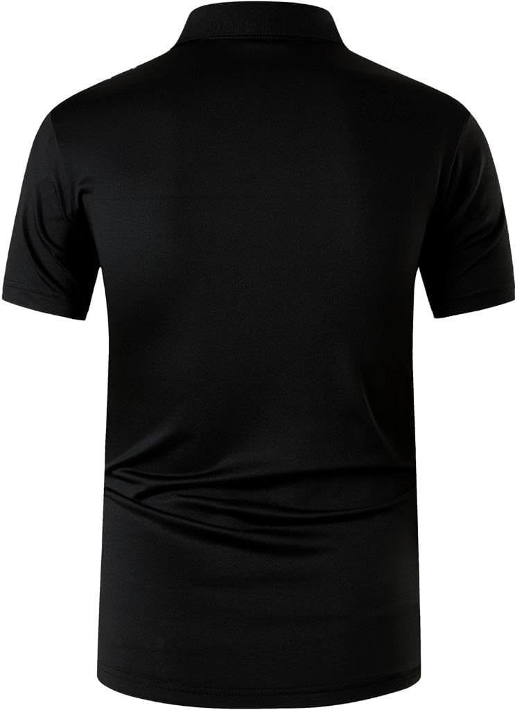 jeansian Men's Sport Outdoor Quick Dry Fit Short Sleeves Polo Tee Shirt Tshirt T-Shirt Tops Golf Tennis Bowling LSL195