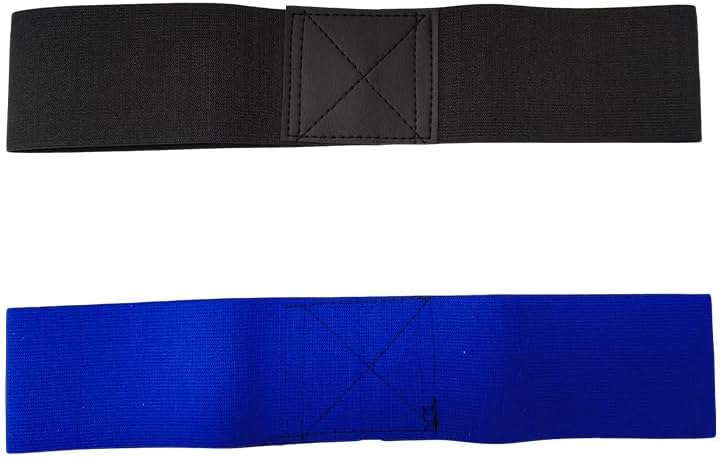 2 Pack Golf Swing Arm Band Golf Training Aid Golf Wrist Training Aid for Golfers Beginners (Black & Blue)