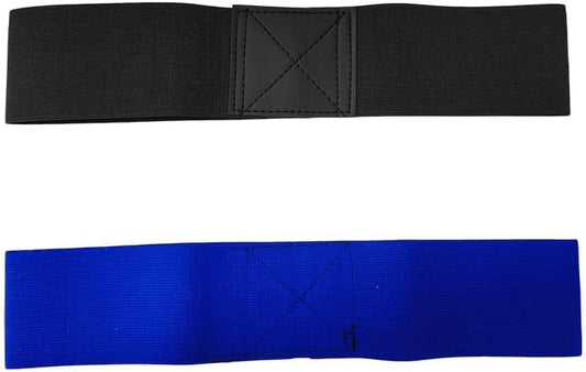 2 Pack Golf Swing Arm Band Golf Training Aid Golf Wrist Training Aid for Golfers Beginners (Black & Blue)