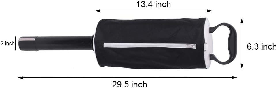 HOW TRUE Golf Ball Retriever, Portable Shag Bag Golf Ball Pick Up with Removable Plastic Tube, Pocket Shagger Storage