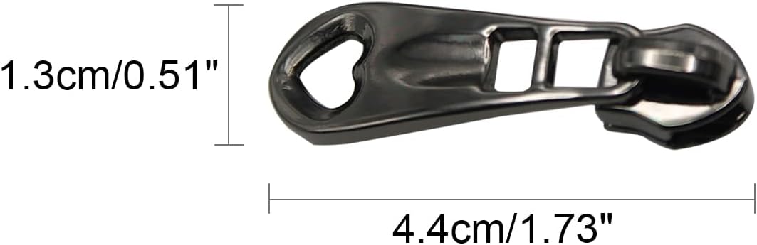 HOLSHUN #5 Zipper Sliders Zipper Pull 30pcs Bulk Heavy Duty Metal Gunmetal Heart Pulls for #5 Nylon Coil Zippers Replacement Luxury Bag Hardware Luggage & DIY Craft Supplies