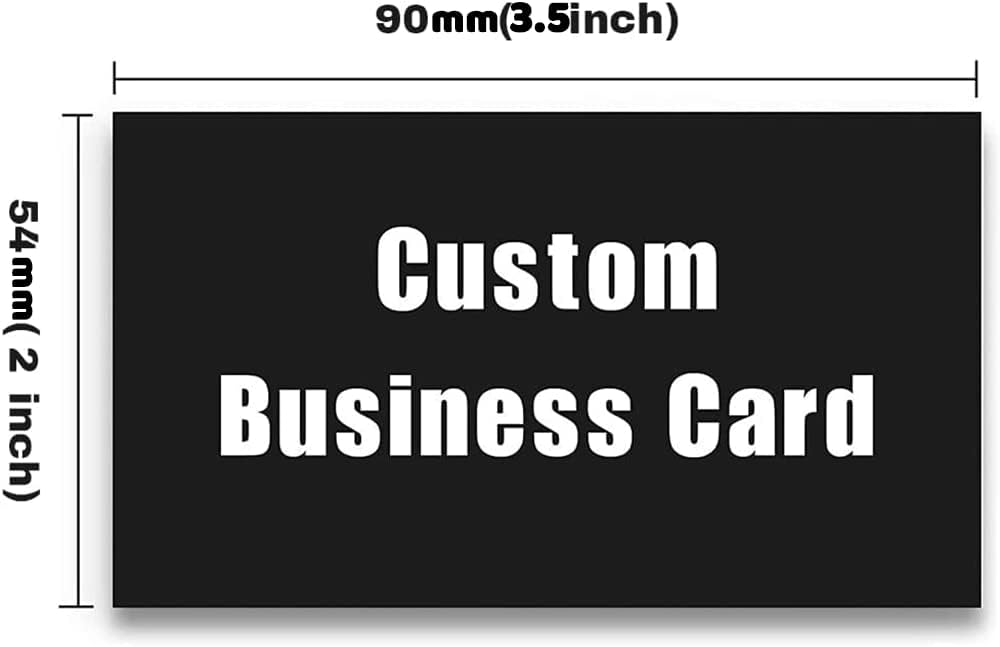 1000Pcs Custom Business Cards Add Photo/Text/LOGO Personalized Business Cardsfor Small Business 300gsm Matte Paper Front & Back Sides Printed 3.5" x 2"
