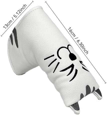 Golf Kitty Head Cover Golf Club White Leather Headcovers 1pc/4pcs Set Fits - Image 7