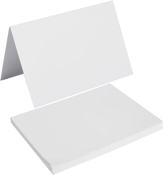50 Pack Blank Cards Folded Cardstock Thank You Blank Greeting Cards for Invitations, Wedding, Greeting Cards, All Occasion DIY, 3x5 Folded Cards White