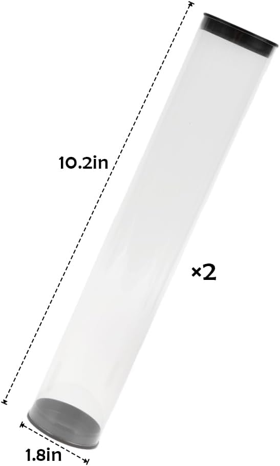 2 Pack Clear Tube Golf Ball Storage Case, Golf Barrel Clear Tubes, Portable - Image 4