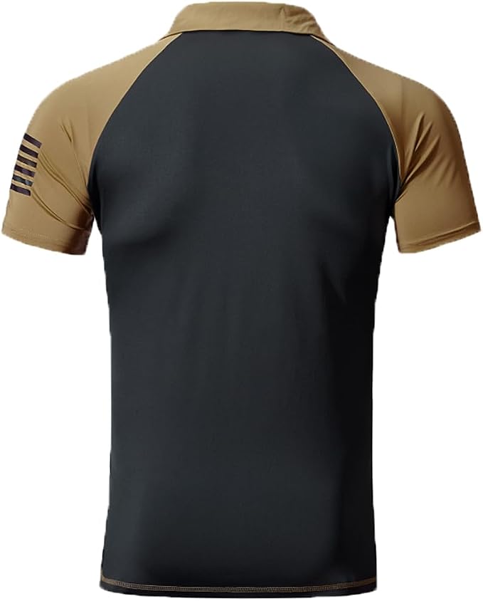 HARGLESMAN Men's 1776 Independence Day American Flag Short Sleeve Polo Golft - Image 3
